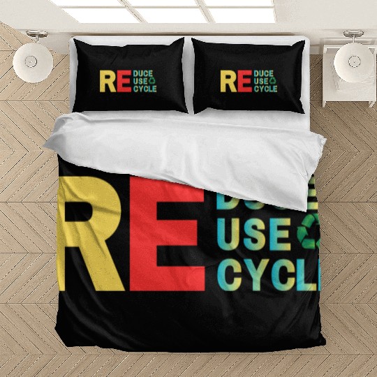 Save our planet Reduce reuse recycle Green life 1 Bedding Sets