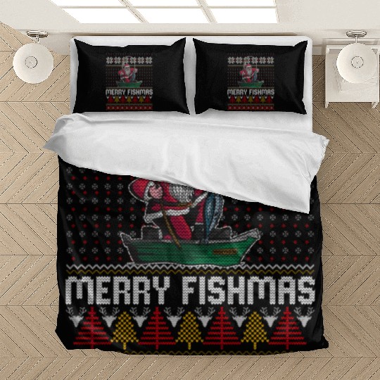 Merry Fishmas Ugly Bedding Sets
