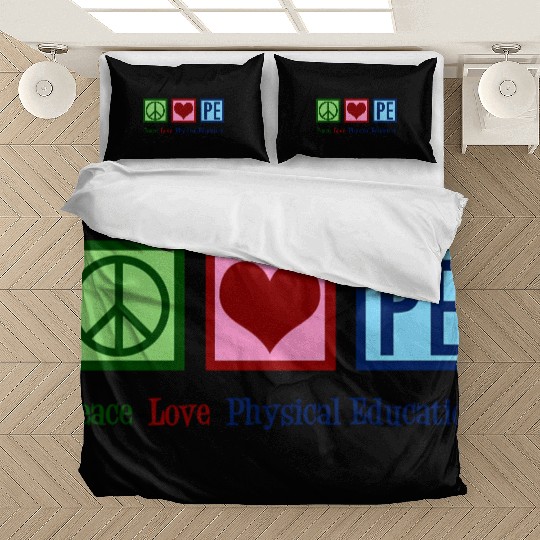 Peace Love Pe Teacher Physical Education Bedding Sets