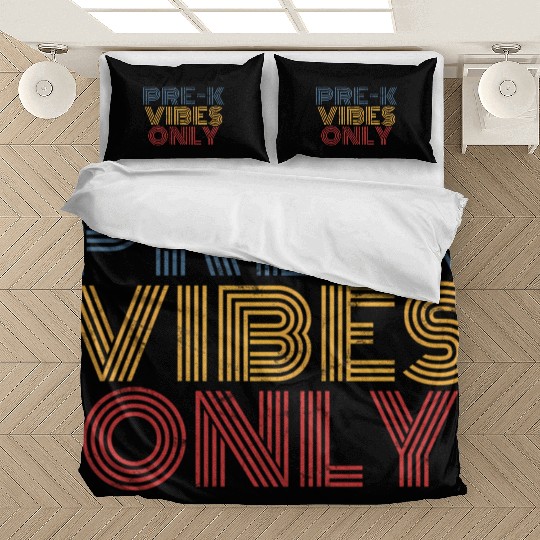 Pre-K Vibes Only Teacher Pre School Back To School Bedding Sets