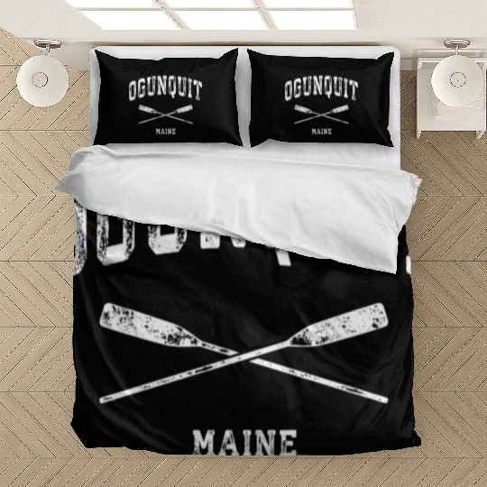 Ogunquit Maine Nautical Crossed Oars Bedding Sets