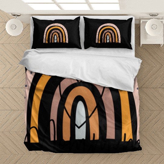 Mommom Rainbow Heart Grandma Mother'S Day Bedding Sets