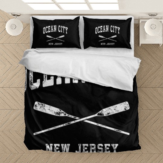 Ocean City New Jersey Nautical Crossed Oars Bedding Sets