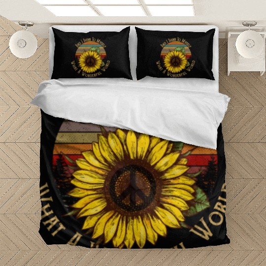 Sunflower Peace And I Think To Myself What A Bedding Sets