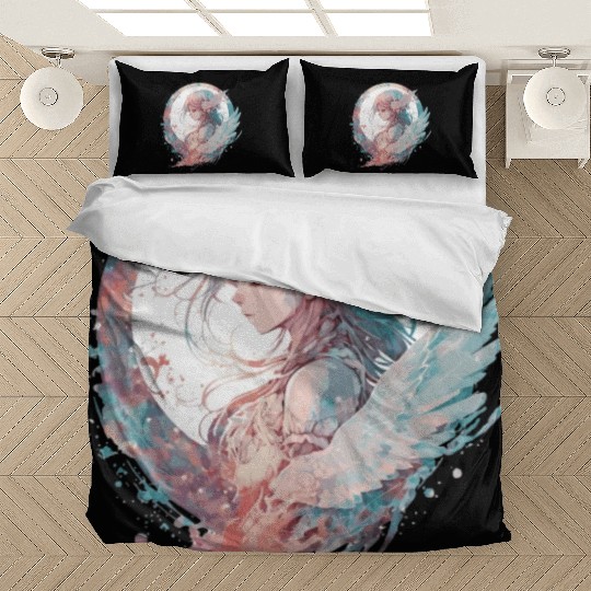Watercolor Anime Fairy Cute Fairycore Pastel Goth Bedding Sets