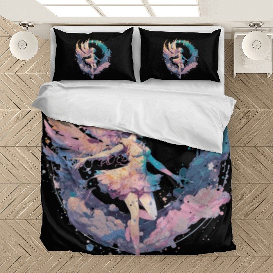 Watercolor Fairy Painting Fairycore Pastel Goth Bu Bedding Sets