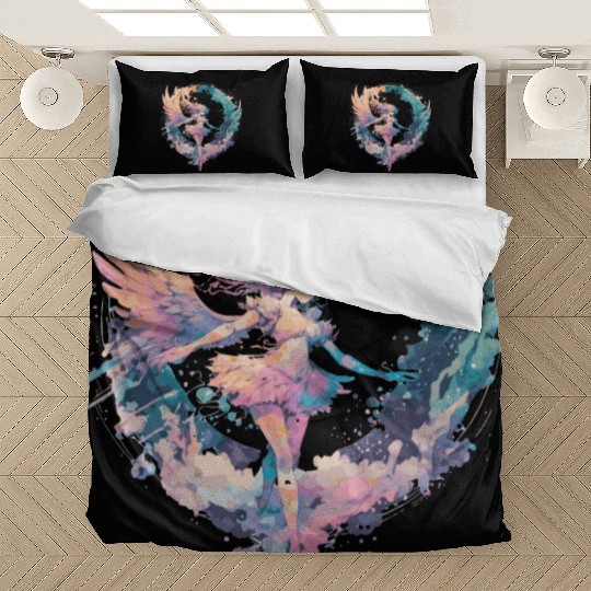 Watercolor Fairy Girls Fairycore Pastel Goth Butte Bedding Sets