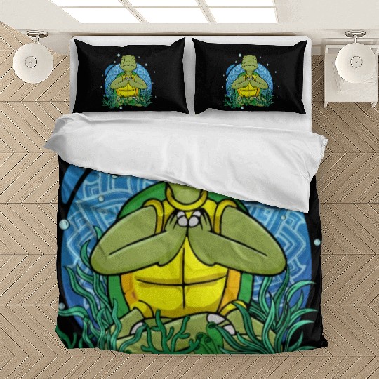 Meditating Sea Turtle Gift Yoga Zen Meditation Bedding Sets