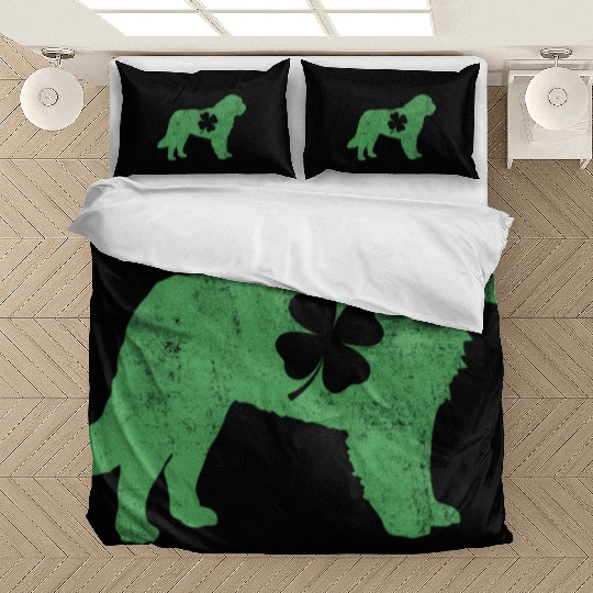 Awesome Bernard Saint Patrick'S Day Dog Dad Mom Bedding Sets