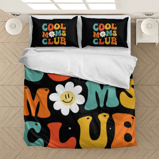 Cool Moms Club Groovy Hippie Theme Mother Day Bedding Sets