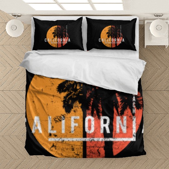 Venice Beach California Cool Palm Tree Native Bedding Sets