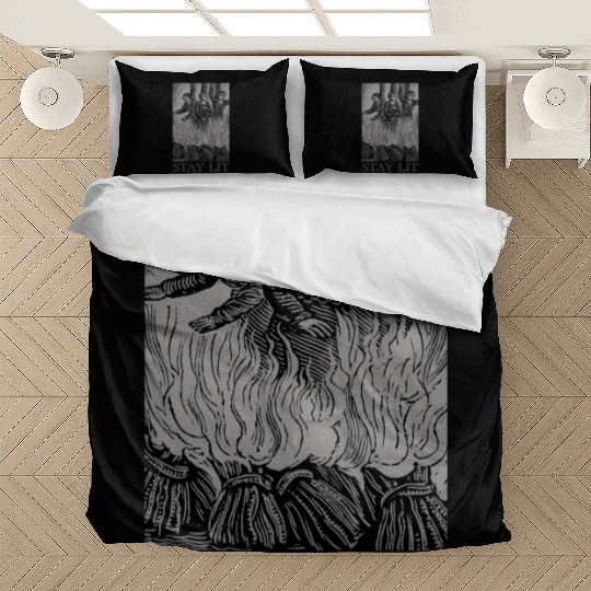 Stay Lit Occult Satan Witch Unholy Baphomet Tarot Bedding Sets