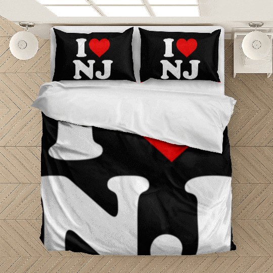 I Love Nj Heart New Jersey Bedding Sets