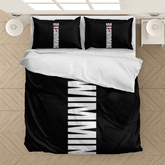 Usa Swimming American Flag Swim Sport Team Bedding Sets