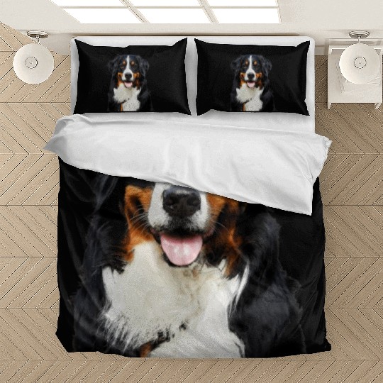 Portrait Of Bernese Mountain Dog Bedding Sets