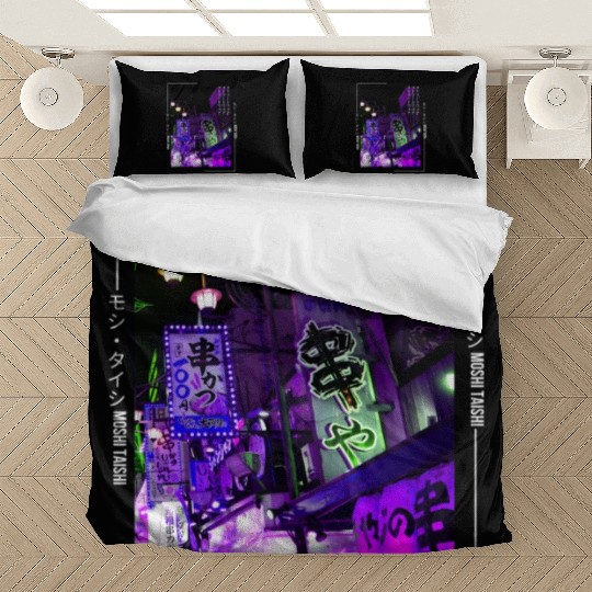 Japanese Cyberpunk Tokyo Streetwear Aesthetic Bedding Sets