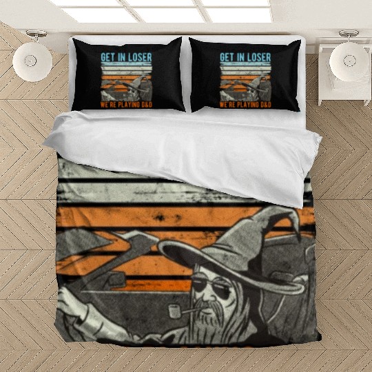 Vintage Retro Old Man Get In Loser We're Playing Bedding Sets