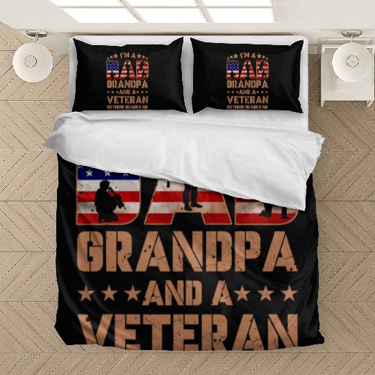 Im A Dad Grandpa And A Veteran Nothing Scares Bedding Sets