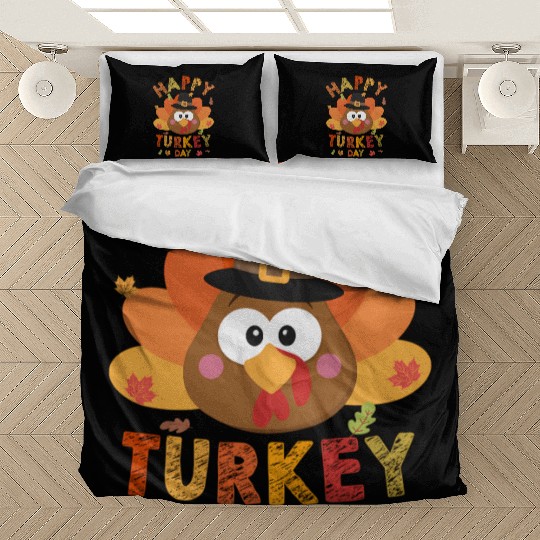 Happy Turkey Day 2021 Autumn Fall Thangiving Bedding Sets