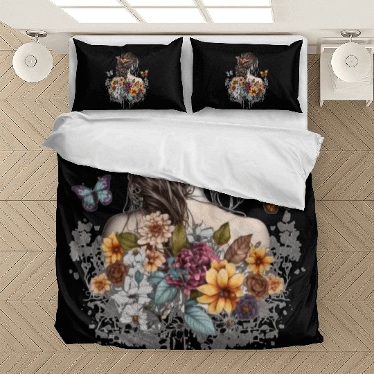 Butterfly Girl Lady of Butterflies Bedding Sets