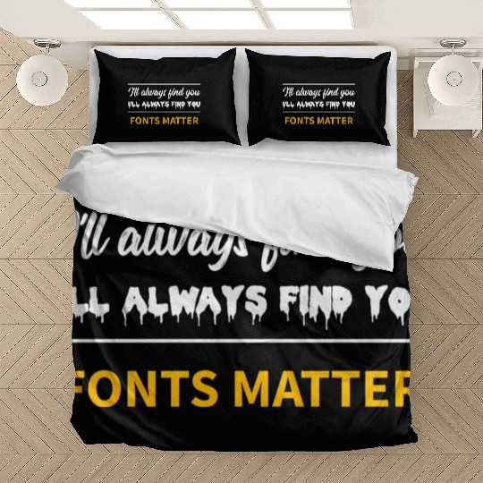 Typography Fonts Matter Writer Bedding Sets