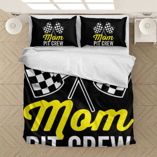 Mom Pit Crew For Racing Party Costume Bedding Sets