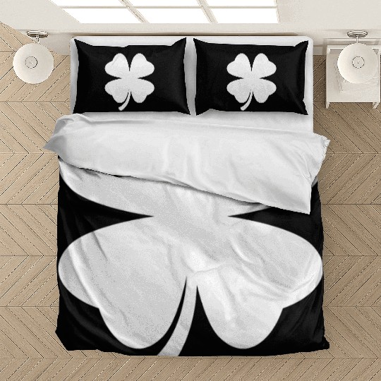 Four Leaf Clover Funny Saint Patricks Day Shamrock Bedding Sets