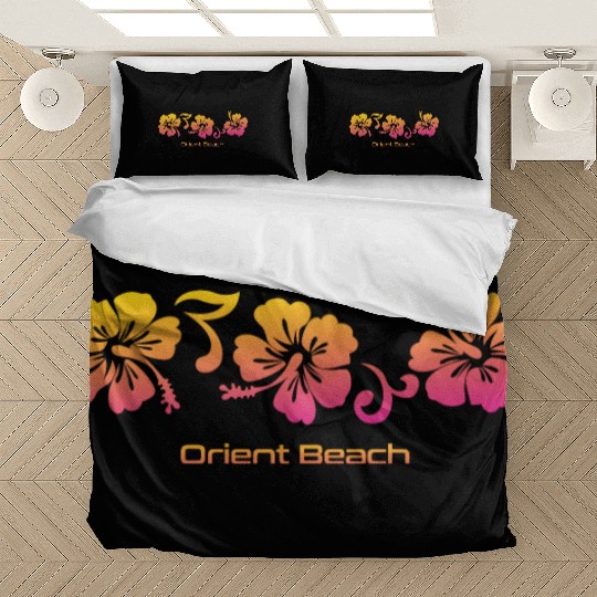 Orient Beach Saint Martin Hibiscus Souvenir Bedding Sets