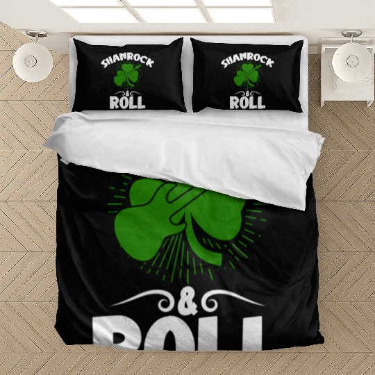 Shamrock Rock And Roll Guitar St Patrick'S Day Bedding Sets