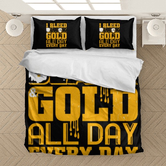 I Bleed Black And Gold Bedding Sets