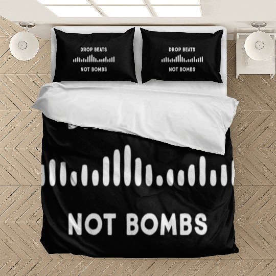 Drop Beats Not Bombs Anti-War Musician Bedding Sets