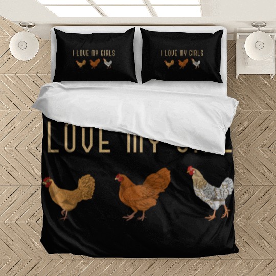 I Love My Hen Farm Animal Farmer Bird Chicken Bedding Sets