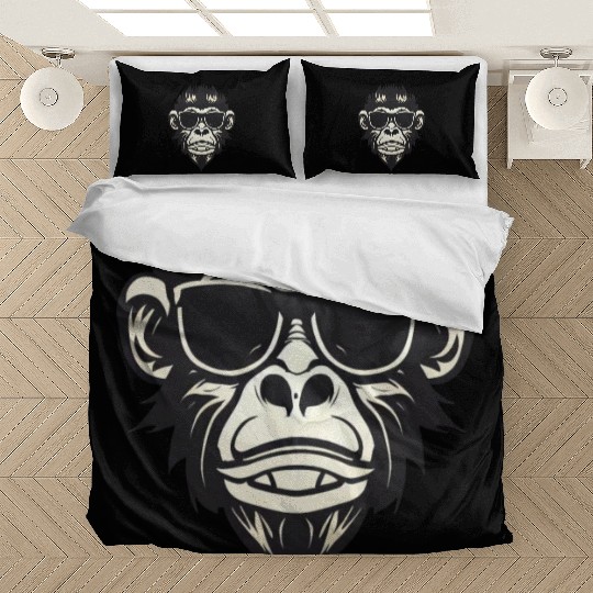 Cool Monkey with Sunglasses - Rock and Roll Design Bedding Sets