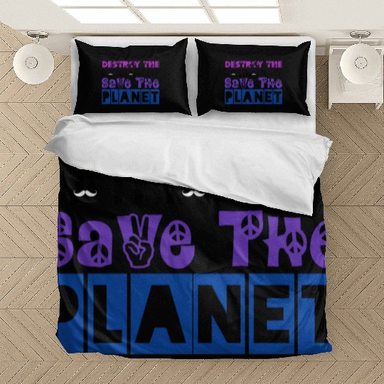 DESTROY THE PATRIARCHY NOT THE PLANET, FEMINIST Bedding Sets