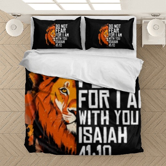 Christian Religious Bible Verse Sayings Lion Fear Bedding Sets