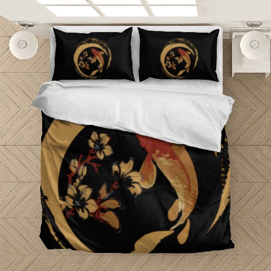 Koi Fish Japanese Koi Carp Cherry Blossom Sakura Bedding Sets