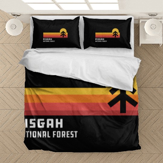 Retro Sunset Pisgah National Forest Asheville Bedding Sets