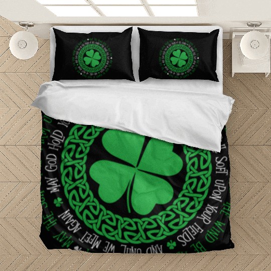 Irish Blessing Celtic Knot 4 Leaf Clover - St Bedding Sets