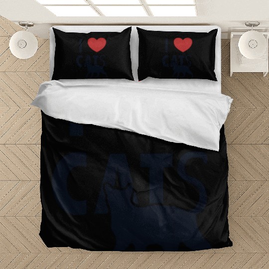 I Love Cats House Cat Kitten Cat Bedding Sets