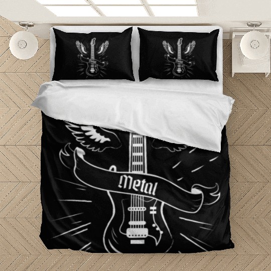 Black Hard Rock Guitar Bedding Sets