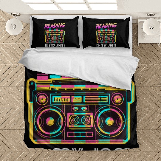 Back To School Retro Reading Is My Jam 80S Teacher Bedding Sets
