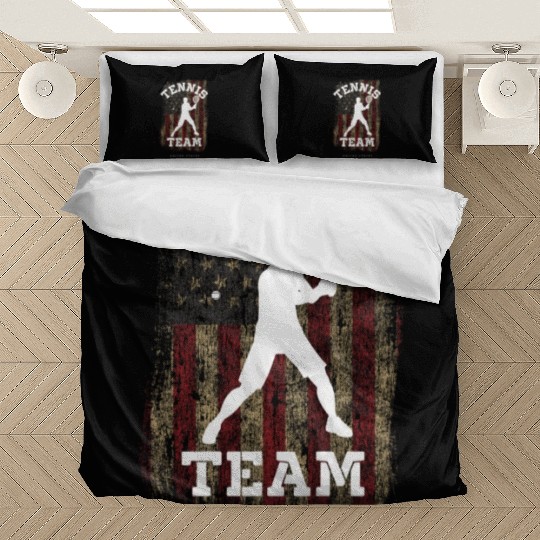 Tennis United States Flag Team Tennis Player Bedding Sets
