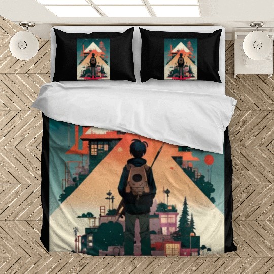 Starry Night Sky and Urban Vistas Bedding Sets