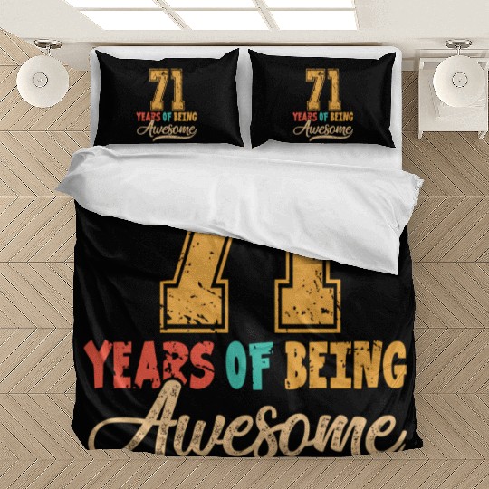71St 71 Years Of Being Awesome Wedding Anniversary Bedding Sets