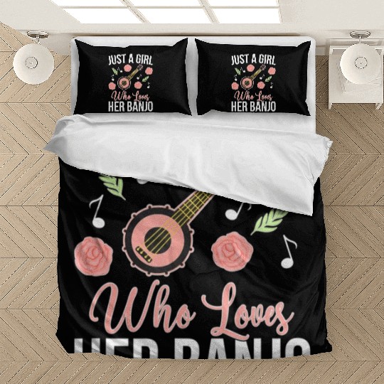 Girl Who Loves Her Banjo Player Banjo Lover Bedding Sets