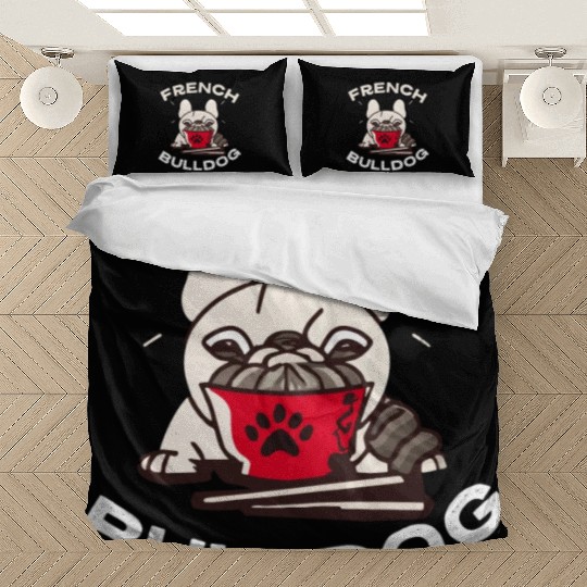 French Bulldog Ramen Lover Dog Owner Frenchie Mom Bedding Sets