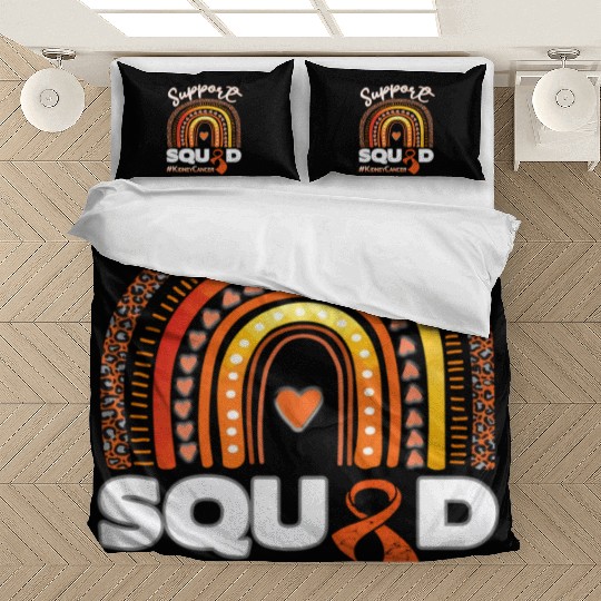 Kidney Cancer Support Squad Dark Blue Ribbon Bedding Sets
