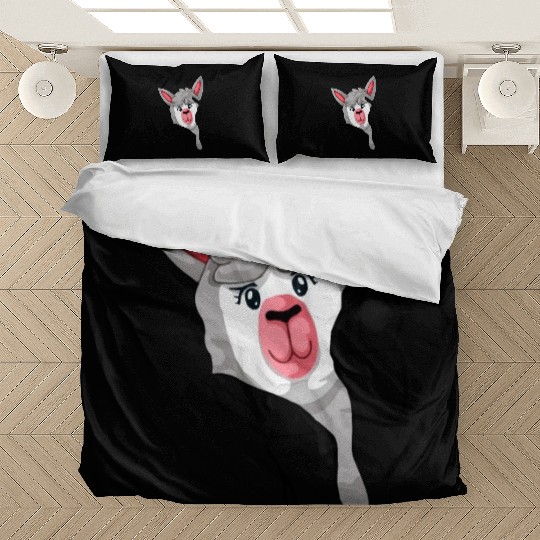 Funny llama in hands Bedding Sets