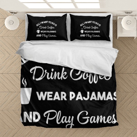 Wos Play Games Coffee Pajamas Board Cards Gamer Bedding Sets