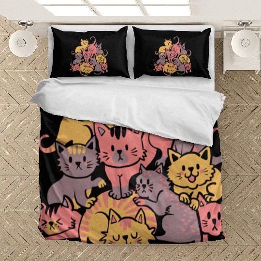 Cats Pile Mountain Of Cute Kittens Bedding Sets